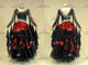 Black short waltz dance gowns casual ballroom dance gowns chiffon BD-SG4164