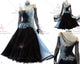 Black And Blue big size tango dance competition dresses formal homecoming practice gowns satin BD-SG3947