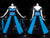 Black and Blue Juvenile Flower Ballroom Dress Dance Clothing BD-SG3378