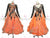 Black and Orange Female Dancing Ballroom Standard Wear Rhinestones Flower BD-SG3826