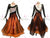 Black and Orange Womens Dance Ballroom Smooth Skirt Rhinestones Applique BD-SG3835