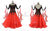 Black and Red Female Practice Ballroom Standard Clothing Rhinestones Chiffon BD-SG3838