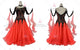 Black And Red plus size tango dance competition dresses brand new waltz dance competition gowns crystal BD-SG3838