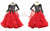 Black and Red Girls Dancesport Ballroom Standard Skirt Swarovski Satin BD-SG3842