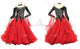 Black And Red plus size tango dance competition dresses sexy tango dance dresses lace BD-SG3842