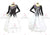 Black and White Ladies Dance Ballroom Smooth Gowns Crystal Applique BD-SG3795