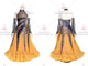 Black And Yellow simple ballroom champion costumes plus size ballroom dance competition gowns outlet BD-SG3440
