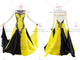 Black And Yellow retail ballroom champion costumes tailored ballroom practice dresses company BD-SG3404