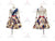 Blue And Red And White Velvet Latin Dance Dress Paso Doble Dance Clothing LD-SG2009