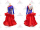 Blue And Red contemporary Smooth dancing costumes hot sale tango performance dresses sequin BD-SG3989
