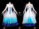 Blue And White latest homecoming dance team gowns juniors Smooth competition gowns lace BD-SG4480