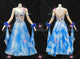 Blue And White new style homecoming dance team gowns tailor made Smooth champion gowns beads BD-SG4518