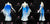 Blue And White Custom Made Performance Ballroom Dance Costumes High School Dance Dresses BD-SG4603