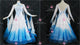 Blue And White new collection homecoming dance team gowns bespoke waltz practice gowns sequin BD-SG4592