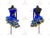 Blue And Yellow Fringe Latin Dance Dress Rhythm Practice Costumes LD-SG1982