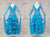 Blue Applique Crystal Dancing Costumes Teen Dance Dresses BD-SG4384