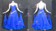 Blue newest prom performance gowns harmony waltz dance team dresses beads BD-SG4409