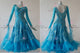 Blue casual waltz performance gowns girls prom dance competition gowns supplier BD-SG3669