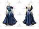 Blue contemporary Smooth dancing costumes fashion homecoming dance team gowns velvet BD-SG3977