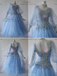 Blue beautiful waltz performance gowns newest ballroom performance costumes online BD-SG3700