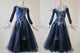 Blue beautiful waltz performance gowns brand new Standard practice gowns maker BD-SG3691