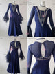 Blue beautiful waltz performance gowns custom Standard stage gowns promotion BD-SG3706