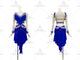 Blue elegant rumba dancing clothing stoned rhythm dance costumes applique LD-SG2006