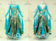 Blue classic waltz dance gowns cocktail Standard practice gowns velvet BD-SG4157