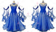 Blue big size tango dance competition dresses hot sale ballroom performance gowns chiffon BD-SG3924