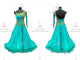 Blue big size tango dance competition dresses ruffles Smooth performance costumes crystal BD-SG3957