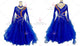 Blue big size tango dance competition dresses popular waltz competition gowns beads BD-SG3927