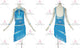 Blue discount rhythm dance dresses custom made swing dance team gowns chiffon LD-SG2359