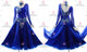 Blue contemporary Smooth dancing costumes tailored Smooth dance dresses rhinestones BD-SG4002