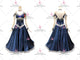 Blue contemporary tango dance competition dresses quality Standard dancing gowns rhinestones BD-SG3968