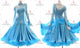 Blue contemporary Smooth dancing costumes made-to-measure waltz performance dresses crystal BD-SG4003