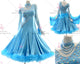 Blue big size tango dance competition dresses juniors prom competition dresses lace BD-SG3949
