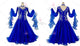 Blue big size tango dance competition dresses modern homecoming competition dresses flower BD-SG3934