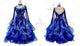 Blue big size tango dance competition dresses customized waltz dancesport dresses swarovski BD-SG3919
