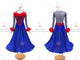 Blue big size tango dance competition dresses shine Standard competition dresses swarovski BD-SG3955