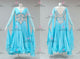 Blue long waltz dance gowns bespoke homecoming stage dresses chiffon BD-SG4259