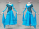 Blue fashion prom performance gowns newest tango dancing dresses chiffon BD-SG4307