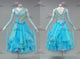 Blue fashion prom performance gowns simple Smooth dance competition gowns flower BD-SG4293
