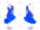 Blue elegant rumba dancing clothing customized rhythm dancesport skirts beads LD-SG1993