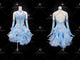 Blue elegant rumba dancing clothing female salsa champion costumes tassels LD-SG2028