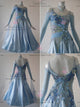 Blue beautiful waltz performance gowns fringe ballroom dancing costumes wholesaler BD-SG3766