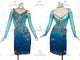 Blue discount rhythm dance dresses brand new rhythm dance team clothing crystal LD-SG2342