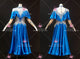 Blue latest homecoming dance team gowns new style Smooth dancing costumes applique BD-SG4445