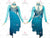 Blue Flower Sparkling Latin Dance Outfits Chacha Wear LD-SG2337