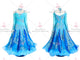 Blue simple ballroom champion costumes classic Standard competition gowns online BD-SG3444