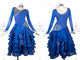 Blue brand new tango dance competition dresses evening homecoming competition gowns lace BD-SG3830